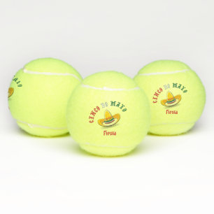 Balles De Tennis Cinco de Mayo personnalisable 5 mai Fiesta