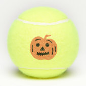 Balles De Tennis Citrouille d'Halloween Jack-O-Lantern orange (Dos)