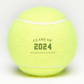 Balles De Tennis Classe avec nom de l'école Vert (Dos)