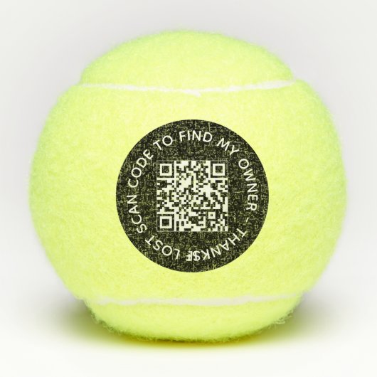 Balles De Tennis Code QR personnalisé, analyse du texte, informatio (Devant)