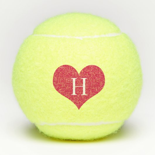 Balles De Tennis Coeur monogramme (Devant)