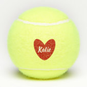 Balles De Tennis Coeur rouge (Dos)
