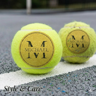 Balles De Tennis Conception de sport élégant avec monogramme person