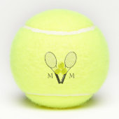 Balles De Tennis Conception de tennis monogramme (Dos)