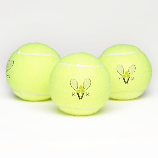 Balles De Tennis Conception de tennis monogramme (Multiple)