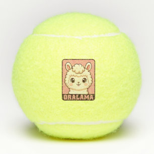 Balles De Tennis Conception d'illustration de lama mignon