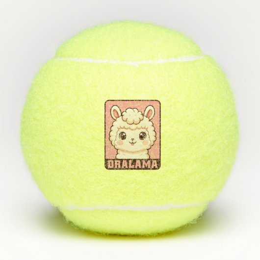 Balles De Tennis Conception d'illustration de lama mignon (Devant)