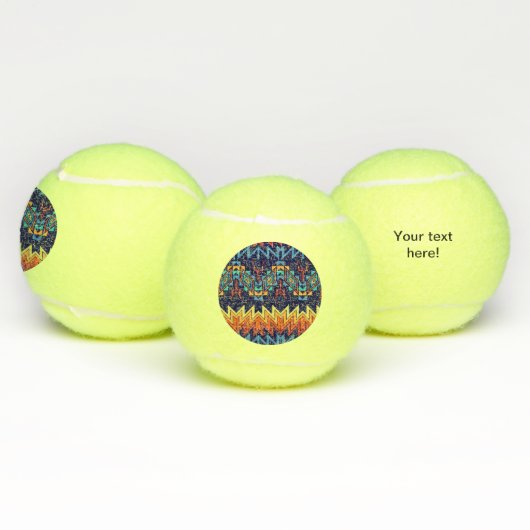 Balles De Tennis Conception tribale d'abrégé sur conception (Multiple)