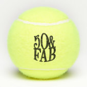 Balles De Tennis Cool Fun 50 et Fab Birthday (Dos)