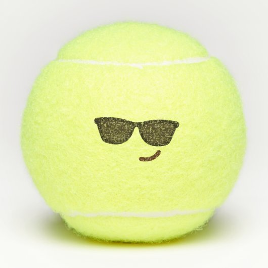 Balles De Tennis Cool Kawaii Cute Emoticon Emoji (Devant)