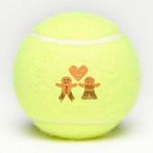 Balles De Tennis Couple de pain d'épices de Noël (Dos)