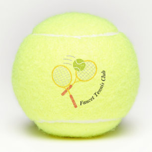 Balles De Tennis Créez votre propre logo de club créatif jaune noir