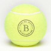 Balles De Tennis Créez votre propre logo rétro Anniversaire Monogra (Dos)
