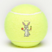 Balles De Tennis Cute bunny rabbit with vegetables (Dos)