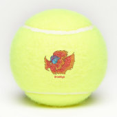 Balles De Tennis Cute Siamese combat poisson betta dessin (Dos)