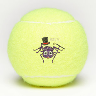Balles De Tennis Cute Spider dans le top a un dessin animé
