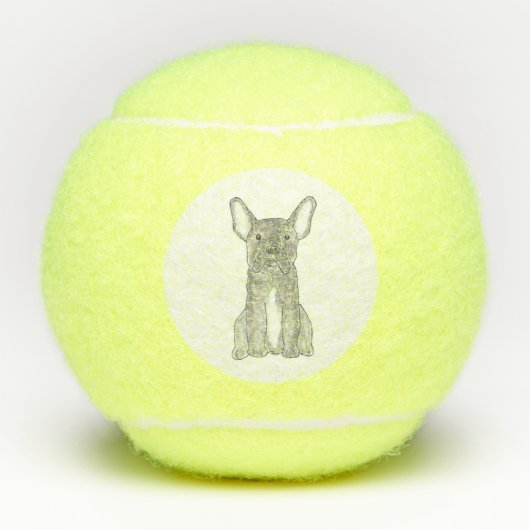 Balles de tennis de bouledogue français (Devant)