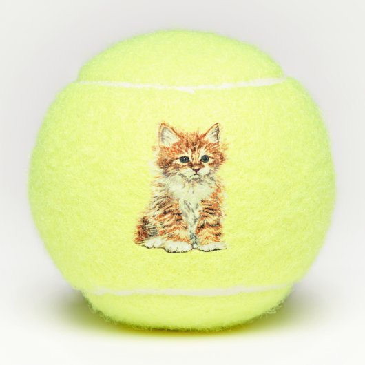 Balles de tennis de chaton mignon (Devant)