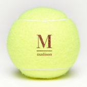 Balles de tennis de monogramme et de nom de (Devant)