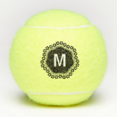 Balles de tennis décorées d'un monogramme (Devant)
