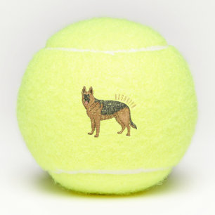 Balles De Tennis dessin de berger allemand
