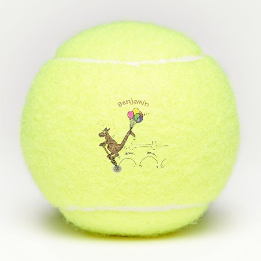 Balles De Tennis Dessin d'humour australien kangourou (Devant)