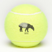 Balles De Tennis Dessin sur Tapir (Dos)