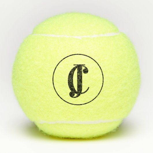 Balles De Tennis Deux initiales monogrammes (Devant)