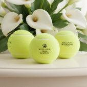 Balles De Tennis Dog Paw Print Wedding Favor