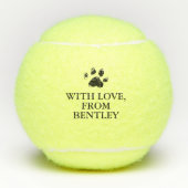 Balles De Tennis Dog Paw Print Wedding Favor (Devant)