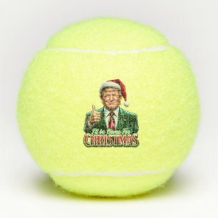 Balles De Tennis Donald Trump Noël Le chapeau du Père Noël monte
