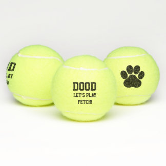 Balles De Tennis "Dood Let's Play Fetch" Jouet de chat de chien de