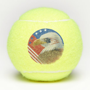 Balles De Tennis Drapeau américain de l'aigle patriotique