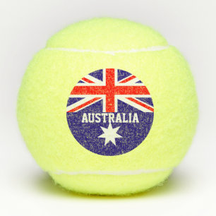 Balles De Tennis Drapeau australien nom personnalisé imprimer 3 pac