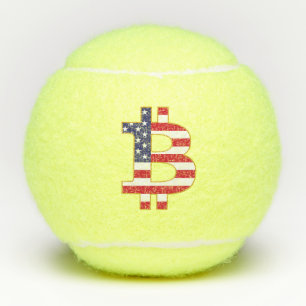 Balles De Tennis Drapeau Bitcoin USA - Btc Crypto