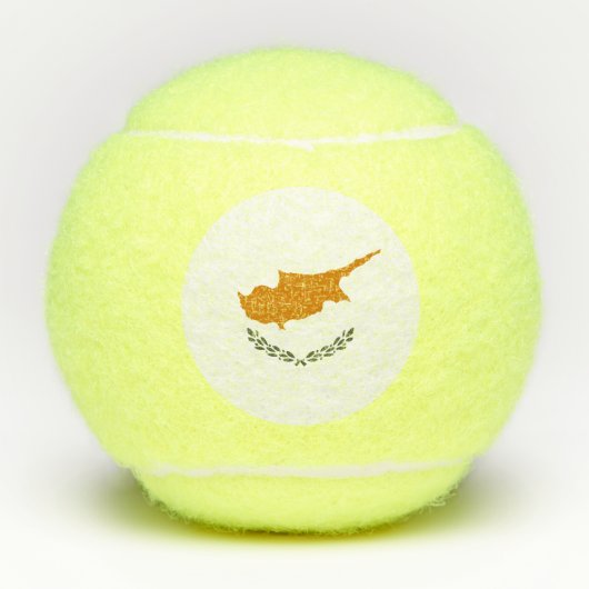Balles De Tennis Drapeau de Chypre (Devant)