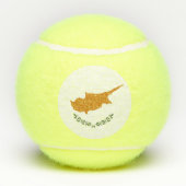 Balles De Tennis Drapeau de Chypre (Dos)