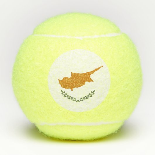 Balles De Tennis Drapeau de Chypre (Devant)
