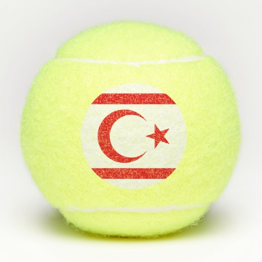 Balles De Tennis Drapeau de Chypre du Nord (Devant)
