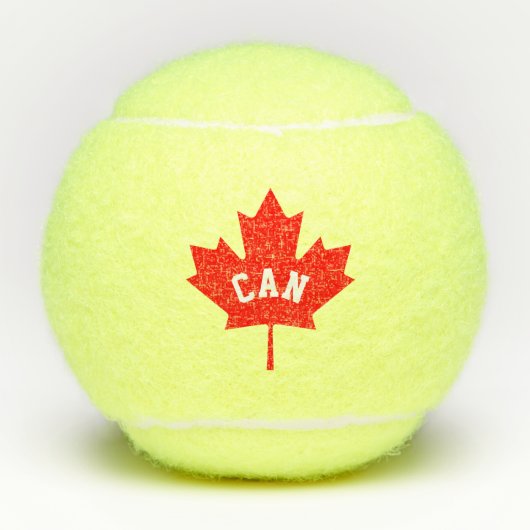 Balles De Tennis Drapeau de feuille d'érable canadien imprimé perso (Devant)