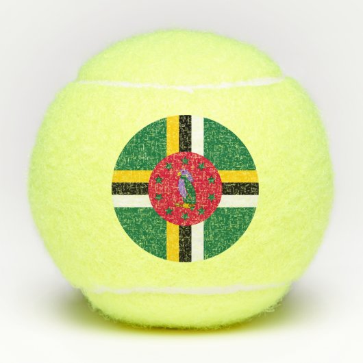Balles De Tennis Drapeau de la Dominique (Devant)