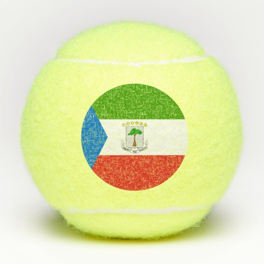 Balles De Tennis Drapeau de la Guinée équatoriale (Devant)
