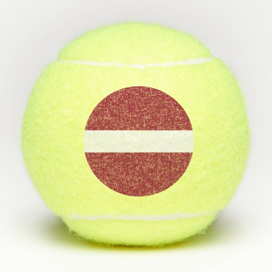 Balles De Tennis Drapeau de la Lettonie (Devant)