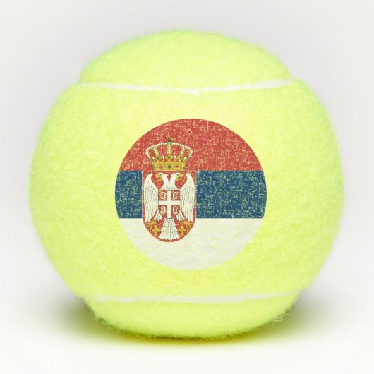 Balles De Tennis Drapeau de la Serbie (Devant)