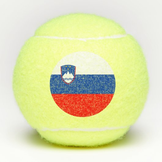 Balles De Tennis Drapeau de la Slovénie (Devant)
