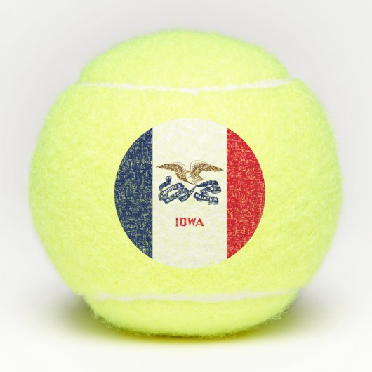 Balles De Tennis Drapeau de l'État de l'Iowa (Devant)
