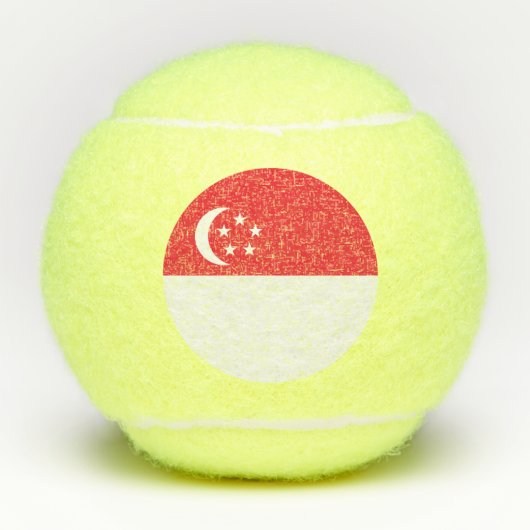 Balles De Tennis Drapeau de Singapour (Devant)
