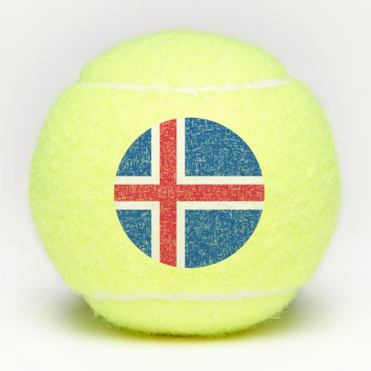 Balles De Tennis Drapeau d'Islande (Devant)
