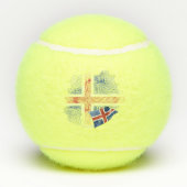 Balles De Tennis Drapeau d'Islande (Dos)
