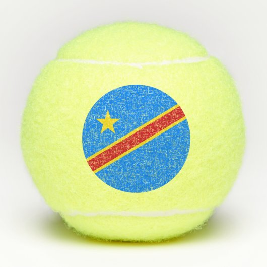 Balles De Tennis Drapeau du Congo Kinshasa (Devant)